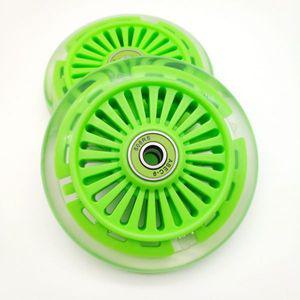 전동킥보드 악세사리 스쿠터 휠, PU 깜박이는 무료 배송, 100mm, 100x24mm, 로트당 2 개
