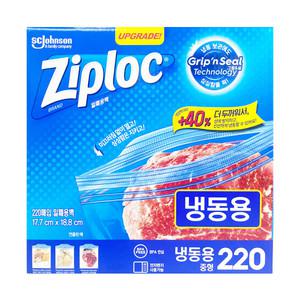 ZIPLOC 스마트지퍼백 중형 냉동 220 x 1박스