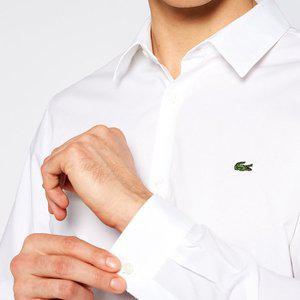[라코스테] 남성 슬림 스트레치 긴팔 셔츠