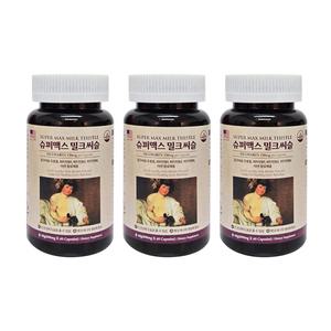 슈퍼맥스 밀크씨슬 60캡슐x3통 간건강도움 비타민B 아연 실리마린함유 밀크시슬