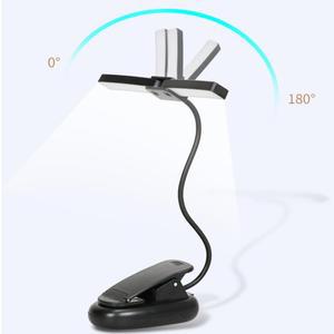 18LED 투헤드 보면대 악보 램프 독서등 북라이트 집게형스탠드 취침등
