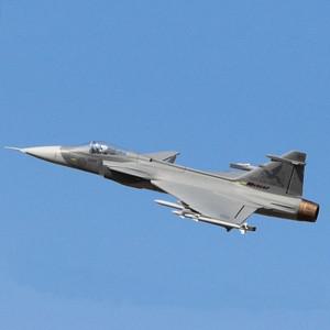 Flyfans 6CH 스웨덴 공군 체코 헝가리 나토 타이거 JAS-39 그리펜 70mm RC EDF 제트 모형 비행기