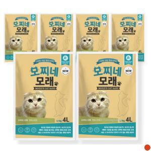 모찌네 고양이 화장실 모래 무향 위생용품 3.1kg X6
