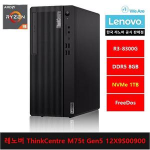 레노버 ThinkCentre M75t Gen5 12X9S00900 R3-8300G/8gb/1tb/FreeDos - ps