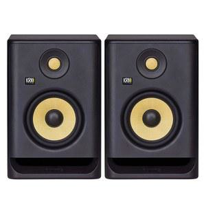 KRK RP5 로킷 5 G4 프로페셔널 바이 앰프 5인치 파워 스튜디오 모니터 쌍, 블랙