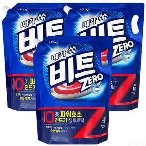 라이온코리아 비트 액체세제 일반용 파우치 리필 2L 3개