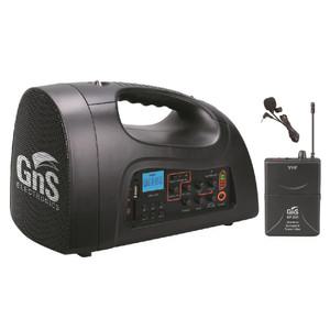 GNS GA-60P / 이동형 포터블 스피커 (20MHz 고정형 1CH 무선 벨트팩+핀 마이크 내장 USB/레코딩 & SD카드