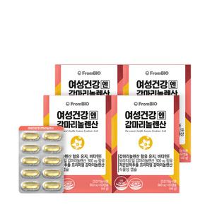 프롬바이오 여성건강엔 감마리놀렌산 800mg×60캡슐 4박스 여성영양제