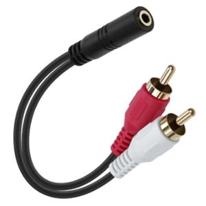 2RCA 스테레오연결 듀얼 Y잭 3극 AUX암놈 변환젠더