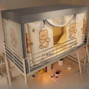 2층 침대 난방텐트 기숙사 이층 연회색 접이식 싱글 브라켓 사각모기장 일체형 방음