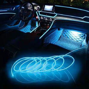 자동차 실내 엠비언트 라이트 풋등 무드등 LED RGB 네온 콜드 인테리어 분위기 조명 수리 장식 스트립 빛나