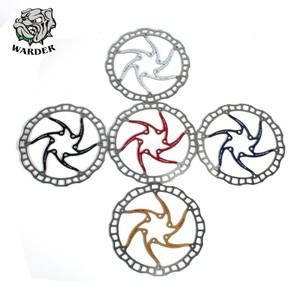 WARDER-자전거 디스크 브레이크 1 개, 160mm/180mm/203mm MTB, 5 가지 색상, 스테인레스 스틸 로터, 볼트 6