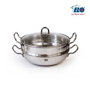 [롯데백화점]이엘오 ELO 2단 스텐 웍 찜기 SET 28cm