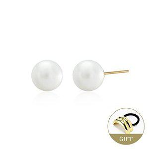 [모룬](7월베스트) 당일발송 14K 8mm 진주 원포인트 귀걸이 한쌍 MOE39747