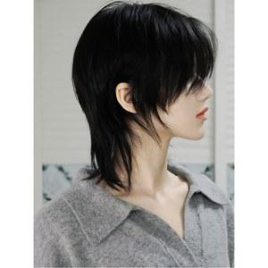 자연스러운 긴머리 가발 스타일 울프컷 데일리 장발
