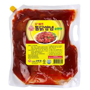 오뚜기 오쉐프 통닭양념 순한맛 양념치킨소스 2kg , 1개