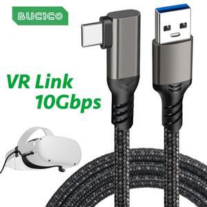 USB 3.2 Gen 2 케이블 엘보우 10Gbps 3m 5m Oculus Quest 1/2 VR  ROG 전화 케이블 USB A C 고속 충전 카메