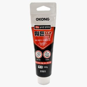 오공 OKONG 뭐든딱 만능 실리콘 접착제(튜브형) 다용도 본드100g