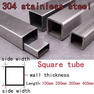 스텐각관 OMKRF 1pcs 20mm x 22mm 측면 너비 304 스테인레스 스틸 사각 튜브 직선 파이프 100mm 200mm 300m