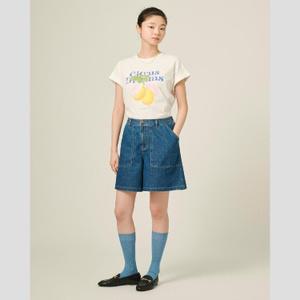 [정품] 빈폴 레이디스 아웃포켓 데님 반바지 - 블루 (BF5525C02P) {균일가 딜}