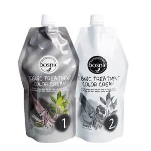 블랙/보스닉 헤나 트리트먼트 컬러 크림 1제(500ml)+2제(500ml )
