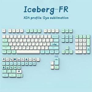 체리 MX 스위치 게임용 기계식 키보드용 프랑스 FR 키캡 PBT XDA GMK67 염료 서브 ISO 아제티 레이아웃