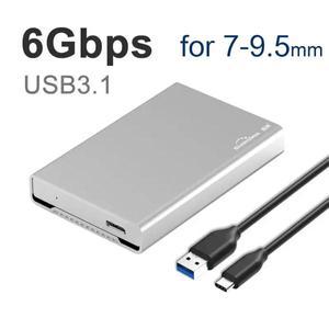 2.5 인치 알루미늄 Hdd 케이스 Ssd Hd 외장형 하드 드라이브 Sata-Usb 하드디스크 상자9.5mm 15mm HDD 상자