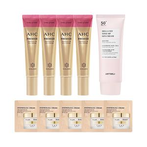 AHC 아이크림 시즌12 40ml x4 + 아트델리 톤업 선크림 50ml + 쟈스 샘플5매