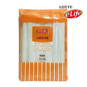 [롯데이라이프]롯데 e-life 나무젓가락(알뜰형) 18cm x 100p