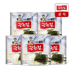 [소비기한25.10.10이후][광천김] 3대째 달인 파래 캔김30g x 5캔