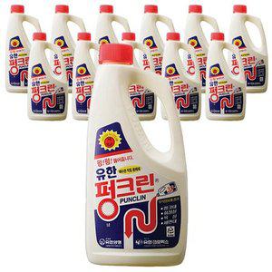 유한양행 펑크린 1L × 12개 (1박스) 배수구,변기세정/뚜러뻥