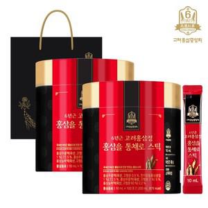 6년근 고려홍삼정 홍삼을 통채로 스틱 10ml x 100포 x 2개