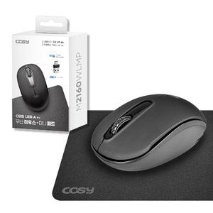 코시 듀얼 C+USB 무선 마우스 M2160WLMP 마우스패드 세트 태블릿 노트북 핸드폰 갤럭시 삼성 C타입 사무실