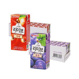 리이브 사과/포도 190ml 24입+24입 (2박스)