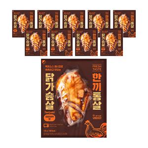 한끼통살 통살 닭가슴살 데리야끼맛 100g, 10개