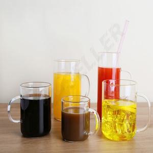 가벼운 투명 내열유리 머그컵 유리컵 전자레인지사용 430ml 높은머그컵 긴머그잔 190ml 300ml 와이드 보로