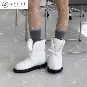 [신세계몰][애슬릿] 패딩 퀼팅 끈 리본 발 편한 패션 앵클 부츠
