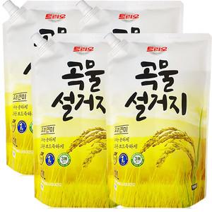 트리오 곡물설거지 우리현미 리필 1.2L 4개