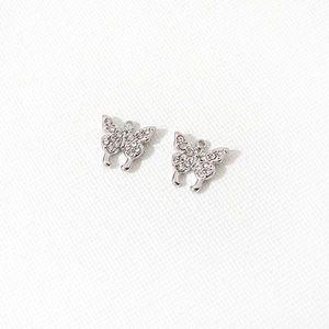 비즈아이 [8-157-02]써지컬스틸 펜던트 큐빅나비 10x10mm ,1개