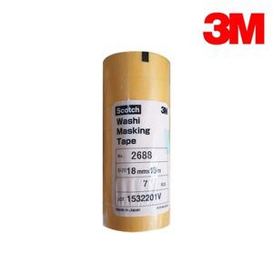 3M테이프 고열마스킹테이프 2688 YELLOW (18MMX18M)