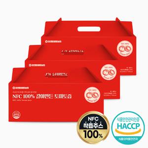참앤들황토농원 NFC 100% 갈아만든 국산 토마토즙 (100ml x 30포) 3박스