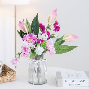 거베라 라벤더 조화 화병 안시리움 set 44cm  DIY) 3컬러 인테리어 꽃 테이블 장식 소품 꾸미기
