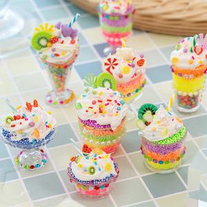 미니 디저트 아이스크림 생크림 폼 클레이 만들기 DIY 키트 컬러 점토 공예 놀이 재료