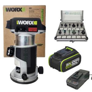 웍스  무선트리머 WU560 충전 전동 홈파기 목재 목공 12PCS 악세사리 20V 4.0Ah 배터리 1개