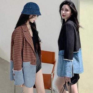 [RGK07350]DK SJ 봄 가을 데님 자켓 여성 청자켓 코트
