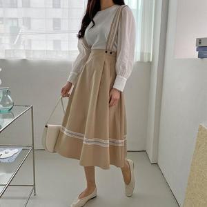 스커트 멜빵 A라인 바자노