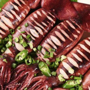 자연산 부드럽고 쫄깃한 통찜용 한치 1.5kg (500g X 3팩)(팩당 7-13미내외)