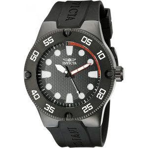 Invicta 인빅타 시계 Pro Diver 석영 52mm 케이스 블랙 실리콘 스트랩 다이얼 18026 남성