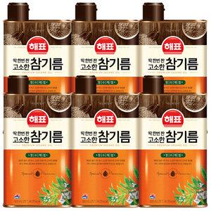 해표 고소한 참기름 500ml x 6개