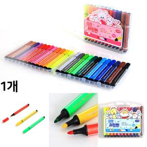 모닝글로리 삼각 사인펜 (24색) 색칠공부 수성펜 미술놀이 준비물 학용품 어린이